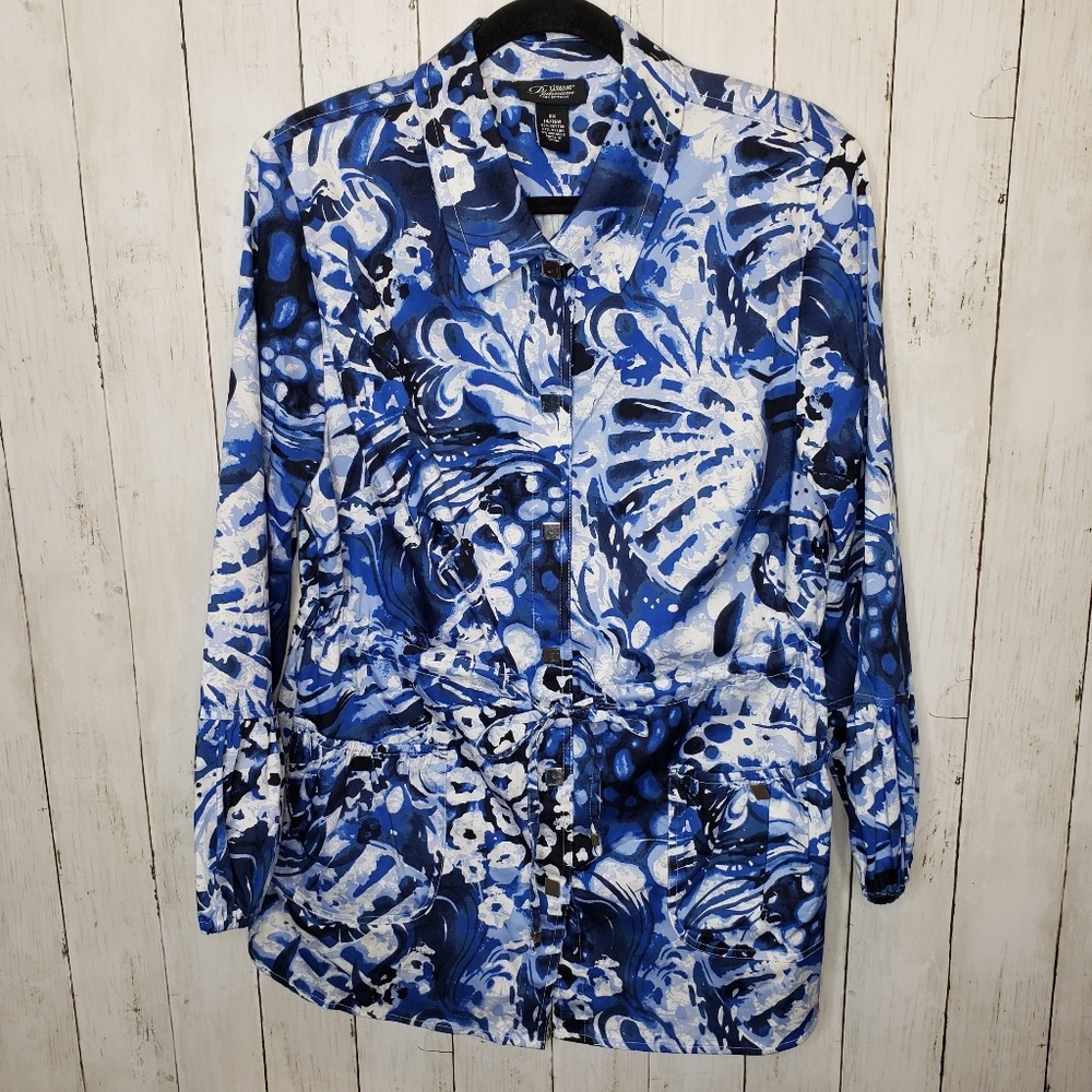 Liz & Me Platinum Collection Size 14/16W (0X) Blue - Picture 1 of 5